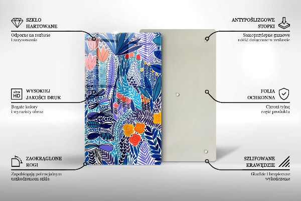 Tagliere in vetro Prato dipinto