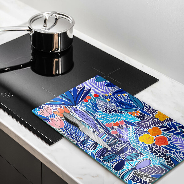 Tagliere in vetro Prato dipinto