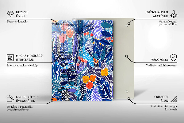 Tagliere in vetro Prato dipinto