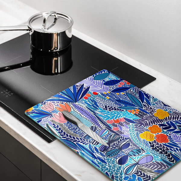 Tagliere in vetro Prato dipinto