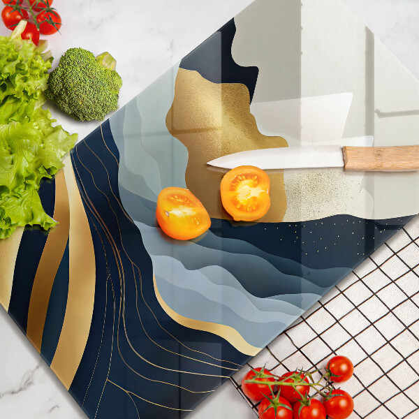 Tagliere in vetro Montagne astratte