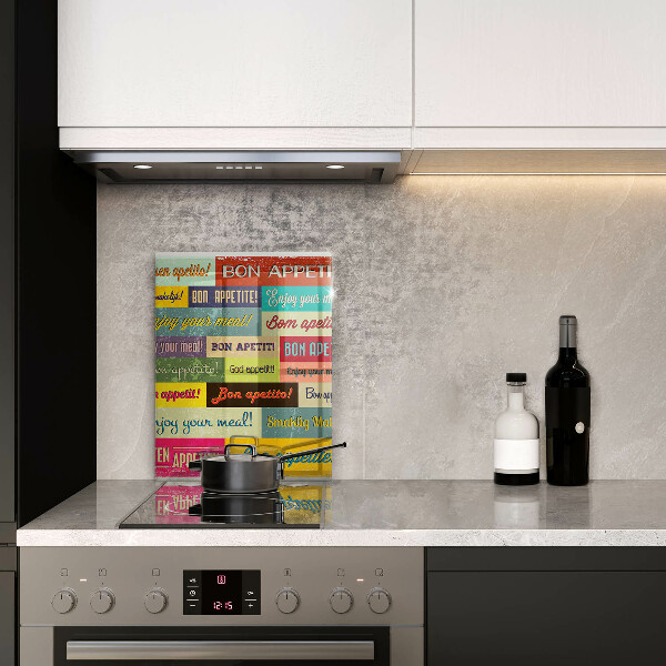 Tagliere in vetro Sottotitoli Buon appetito lingue