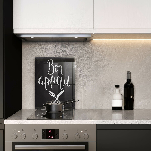 Tagliere in vetro Iscrizione Bon appetit