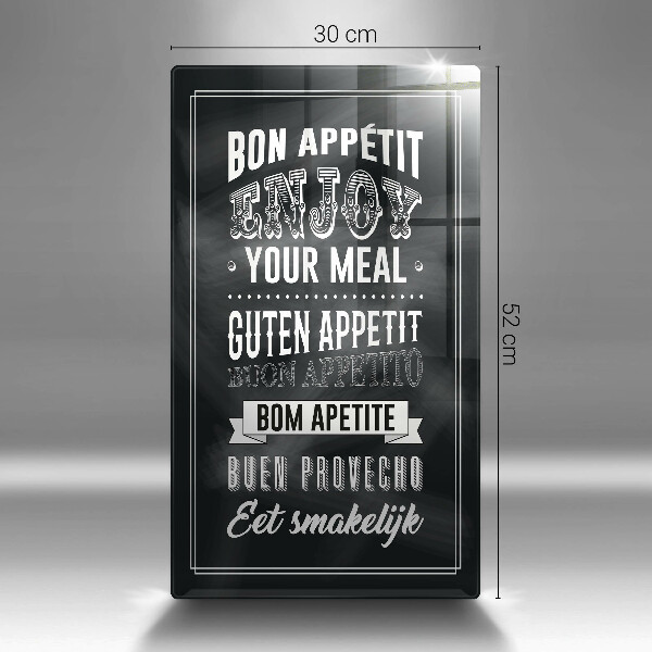 Tagliere in vetro Iscrizione per la cucina frase