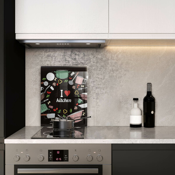 Tagliere in vetro I love kitchen