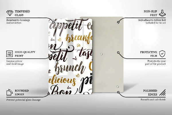 Tagliere in vetro Bon appetit