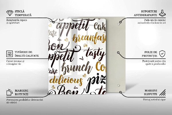 Tagliere in vetro Bon appetit