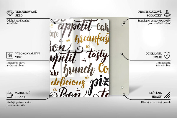 Tagliere in vetro Bon appetit