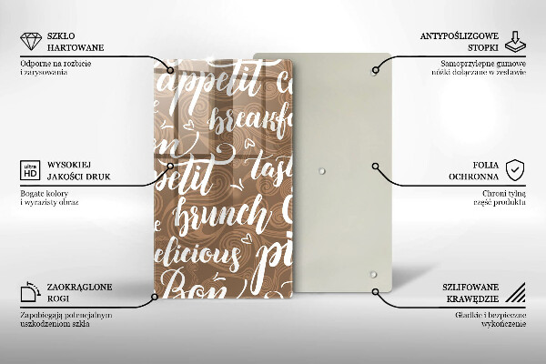 Tagliere in vetro Bon appetit