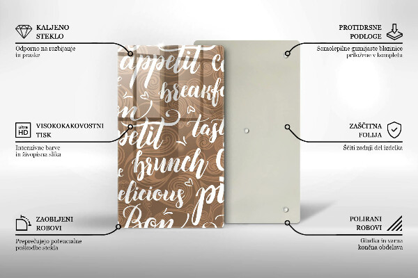 Tagliere in vetro Bon appetit