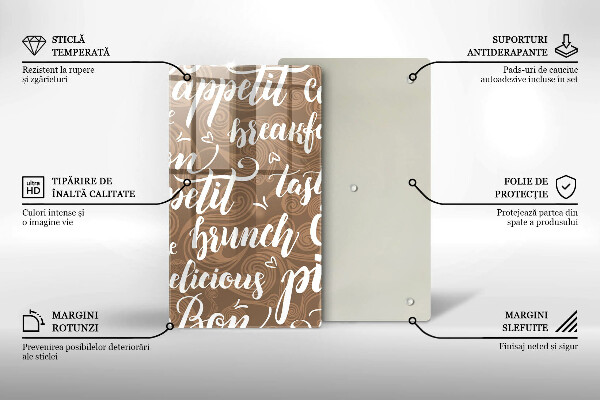 Tagliere in vetro Bon appetit