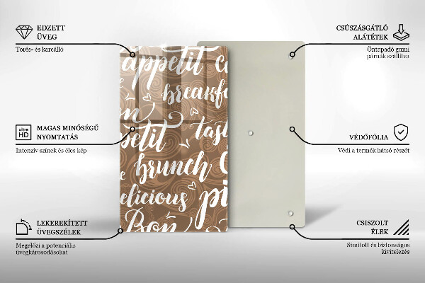 Tagliere in vetro Bon appetit