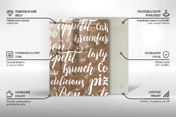 Tagliere in vetro Bon appetit