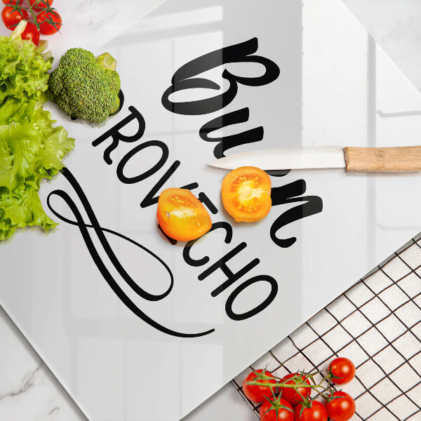 Tagliere in vetro Buen provecho