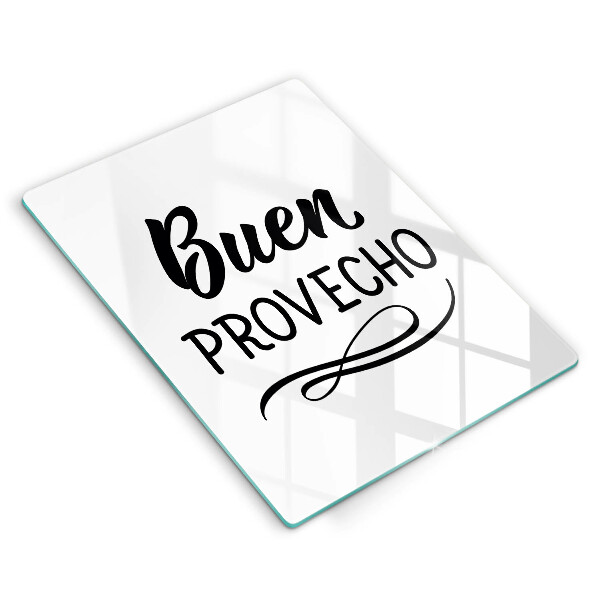 Tagliere in vetro Buen provecho