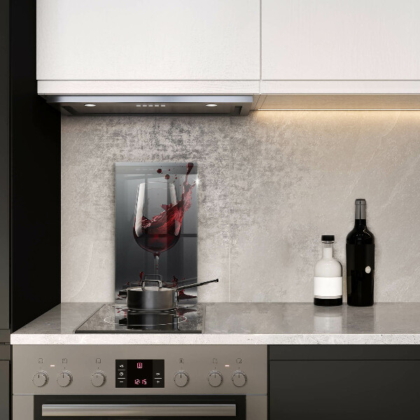 Tagliere in vetro Vino rosso in un bicchiere