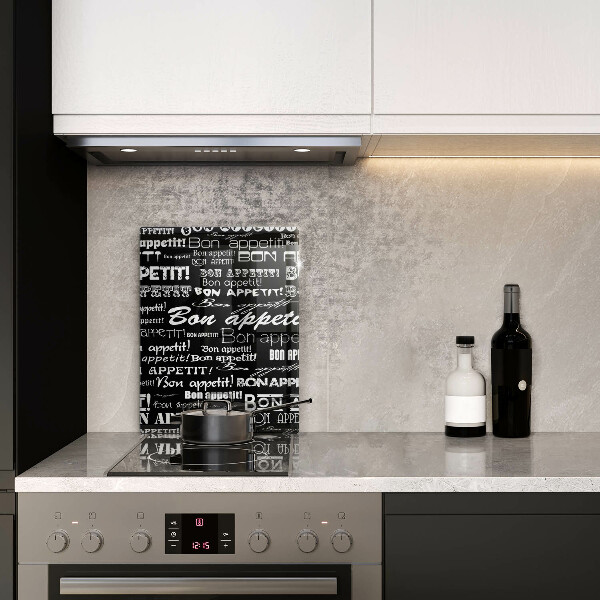 Tagliere in vetro Sottotitoli cucina Bon appetit