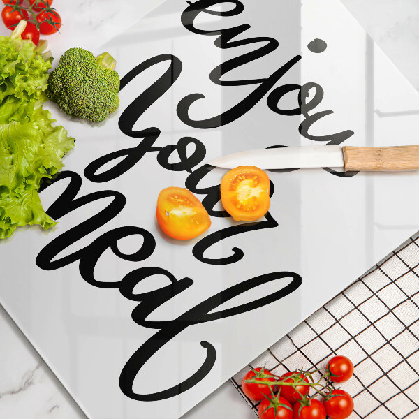 Tagliere in vetro temperato Enjoy your meal