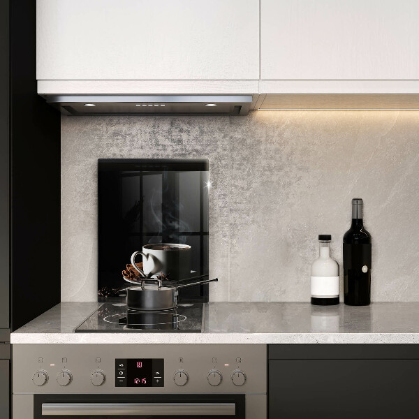 Tagliere in vetro Una tazza di caffè caldo