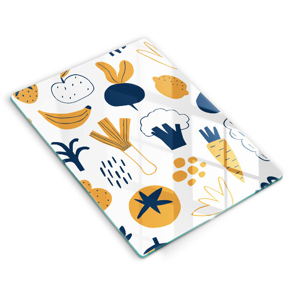 Tagliere in vetro Illustrazione del cibo