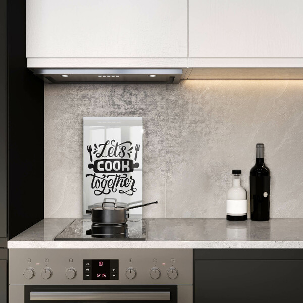 Tagliere in vetro Let's cook together