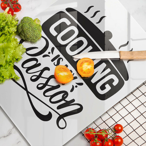 Tagliere in vetro Cooking is my passion