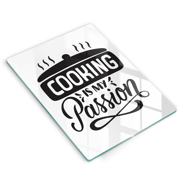 Tagliere in vetro Cooking is my passion