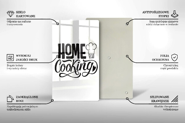 Tagliere in vetro Home cooking