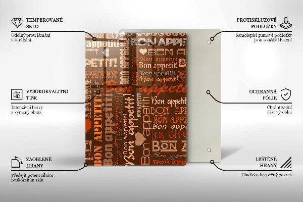 Tagliere in vetro Bon appetit