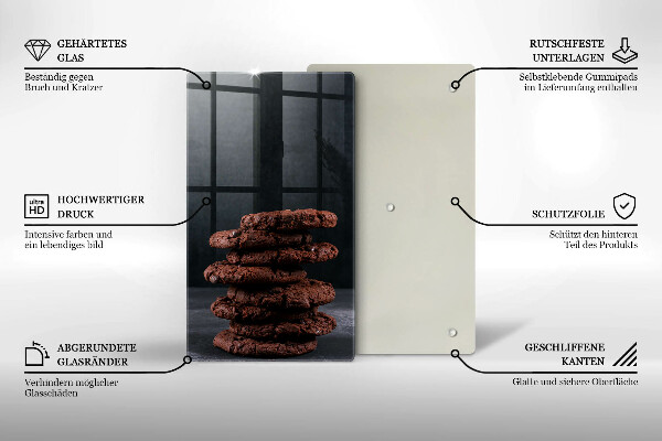 Tagliere in vetro temperato Biscotti al cioccolato