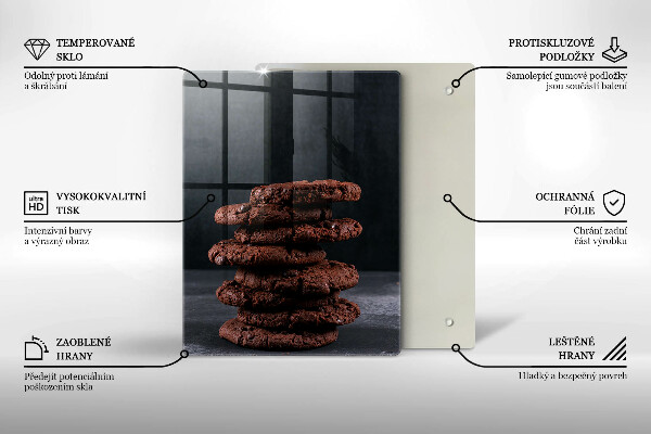 Tagliere in vetro temperato Biscotti al cioccolato