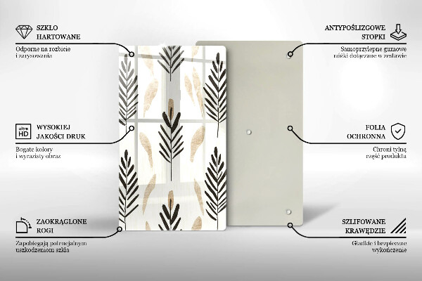 Tagliere in vetro temperato Piante bohémien