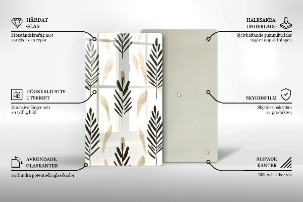 Tagliere in vetro temperato Piante bohémien