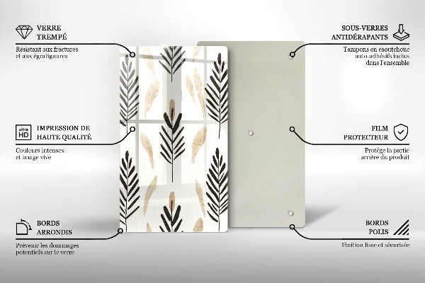 Tagliere in vetro temperato Piante bohémien