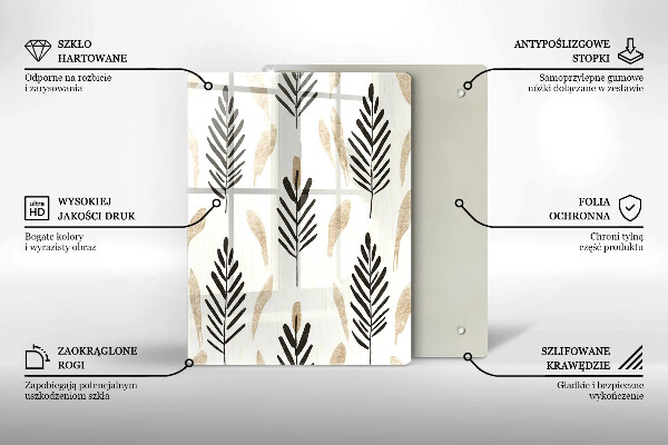 Tagliere in vetro temperato Piante bohémien