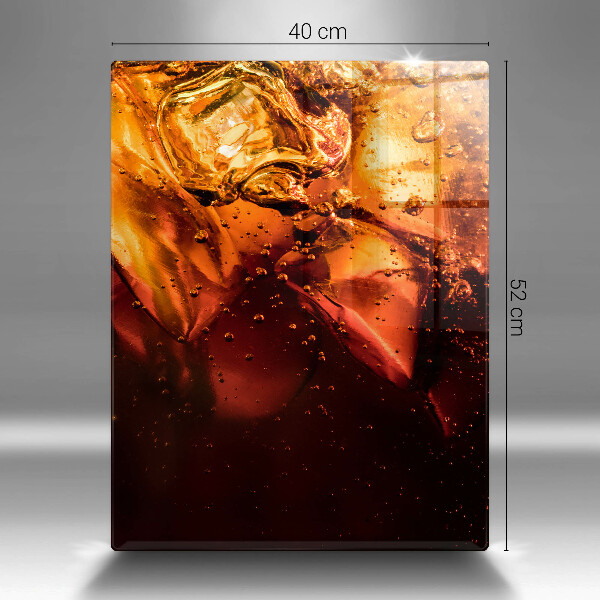 Tagliere in vetro temperato Bevanda alla cola con ghiaccio