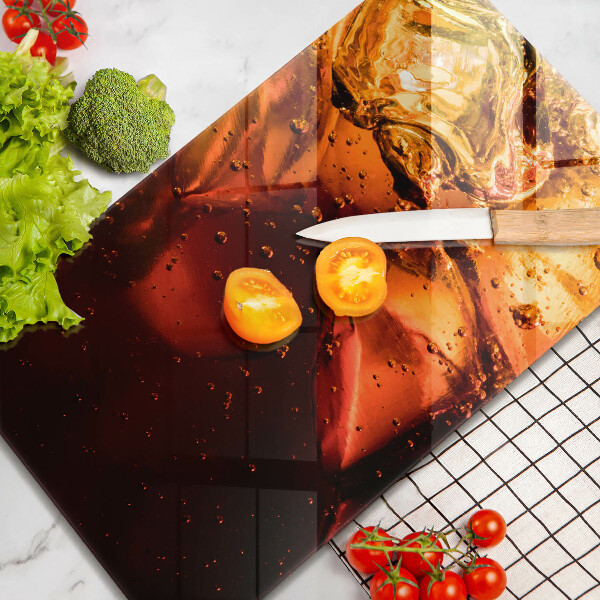 Tagliere in vetro temperato Bevanda alla cola con ghiaccio