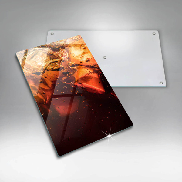 Tagliere in vetro temperato Bevanda alla cola con ghiaccio