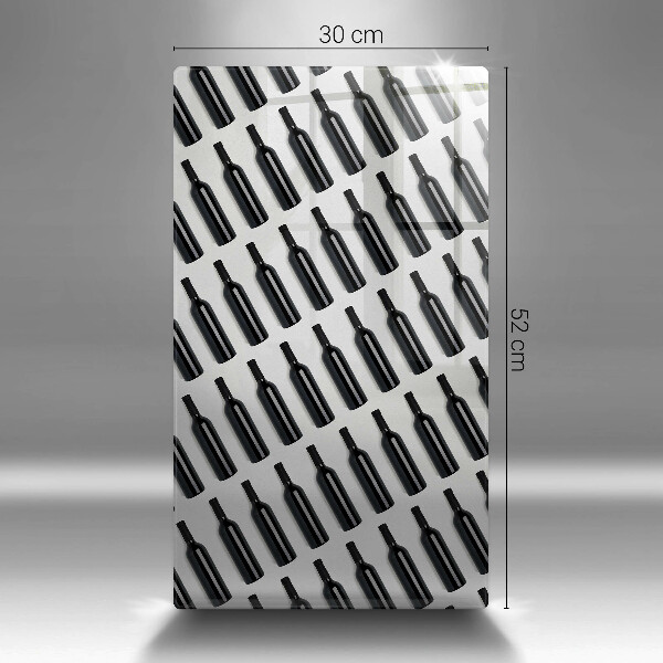 Tagliere in vetro temperato Bottiglie di vino nere