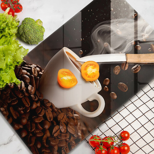 Tagliere in vetro temperato Tazza di caffè calda