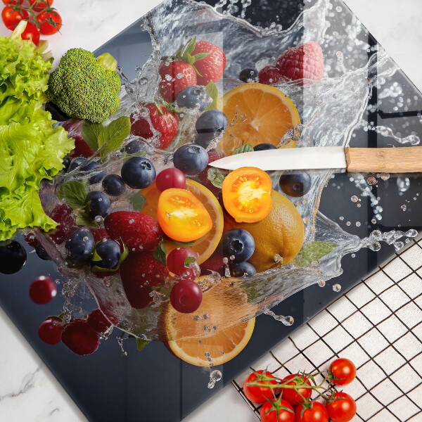 Tagliere in vetro temperato Frutta in acqua