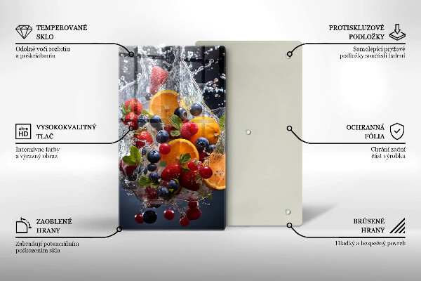 Tagliere in vetro temperato Frutta in acqua