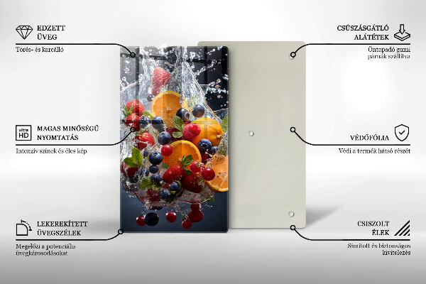 Tagliere in vetro temperato Frutta in acqua