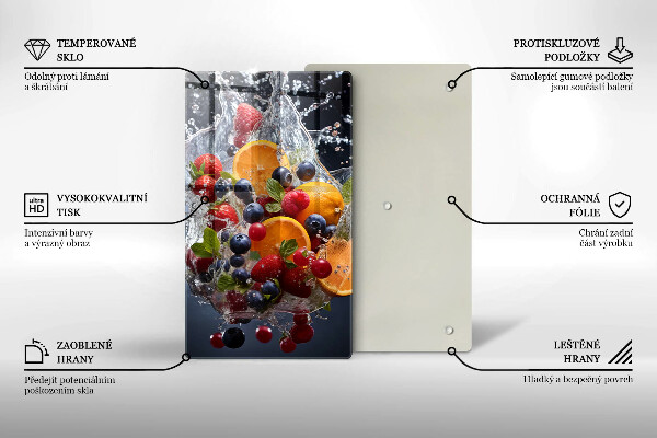 Tagliere in vetro temperato Frutta in acqua