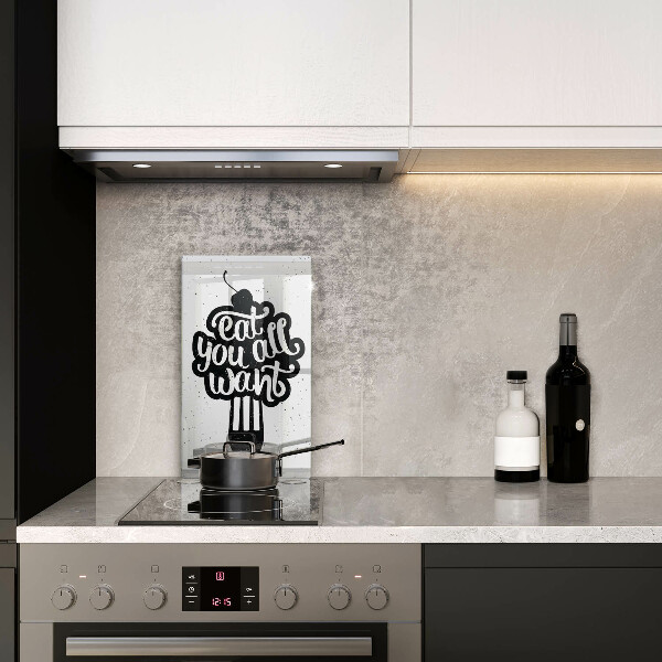 Tagliere in vetro temperato Eat all you want