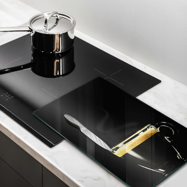 Tagliere in vetro temperato Un bicchiere di caffè nero