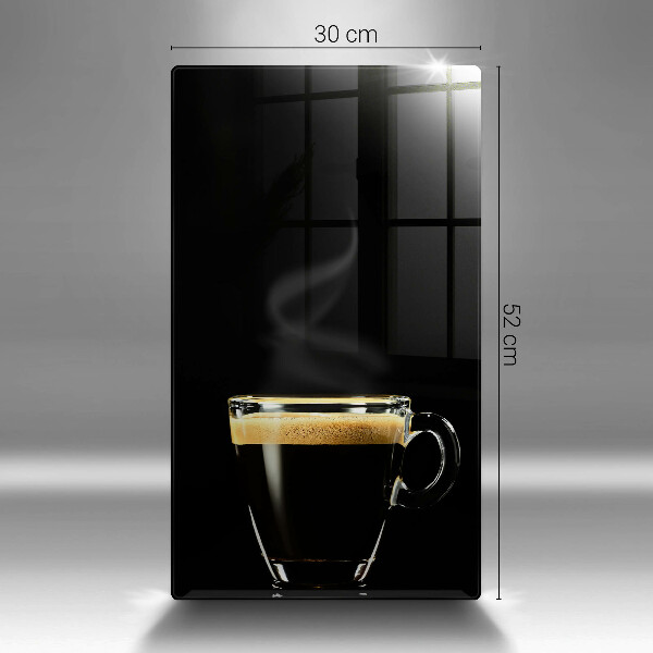 Tagliere in vetro temperato Un bicchiere di caffè nero