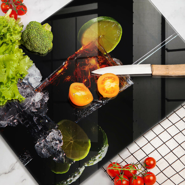 Tagliere in vetro temperato Bevanda terrosa con ghiaccio