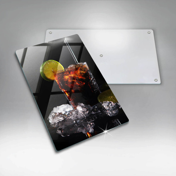 Tagliere in vetro temperato Bevanda terrosa con ghiaccio