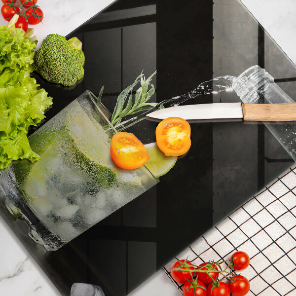 Tagliere in vetro temperato Un bicchiere d'acqua